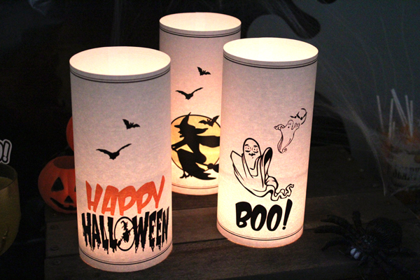 Free Printable Halloween Lanterns from SassabyParties.com