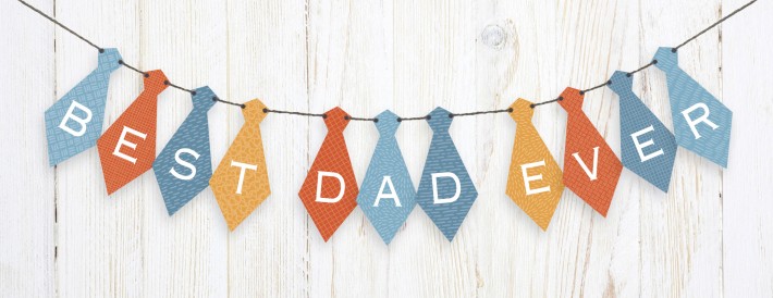Free Printable Father's Day Tie Banner by Carlson Craft