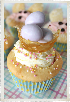 Easter Eggs Nest Cupcake by Sassaby Parties