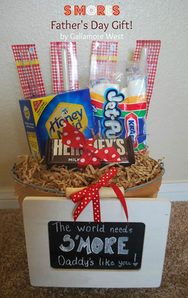 A createive DIY S'mores Gift Bucket Dad will love from Gallamore West