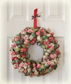 Curly Paper Christmas Wreath from for Love of Paper