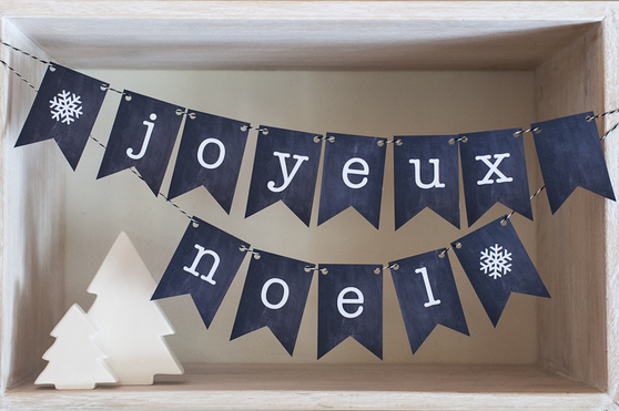 Free French Christmas Bunting from Bonjour Berry