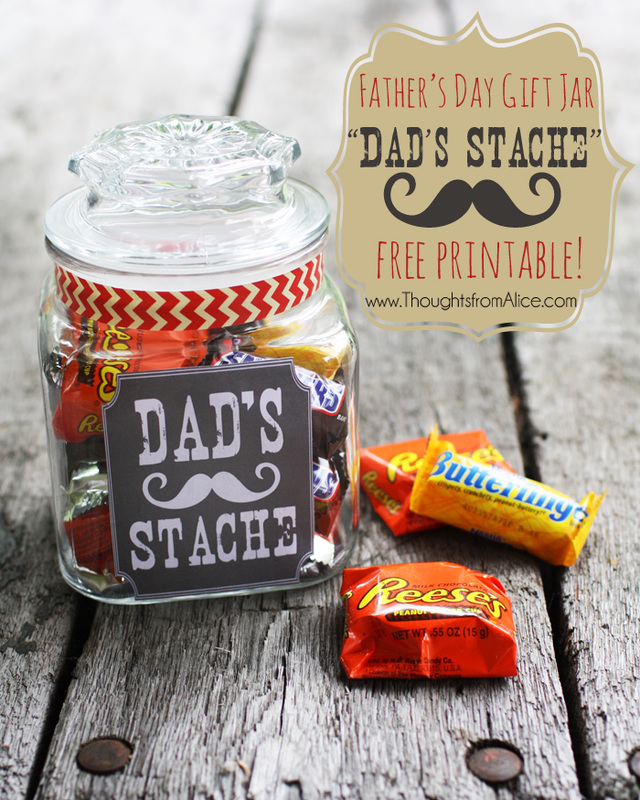 Dad's Stache with Instructions & Free Printable Labels  Love this idea! by ThoughtsfromAlice
