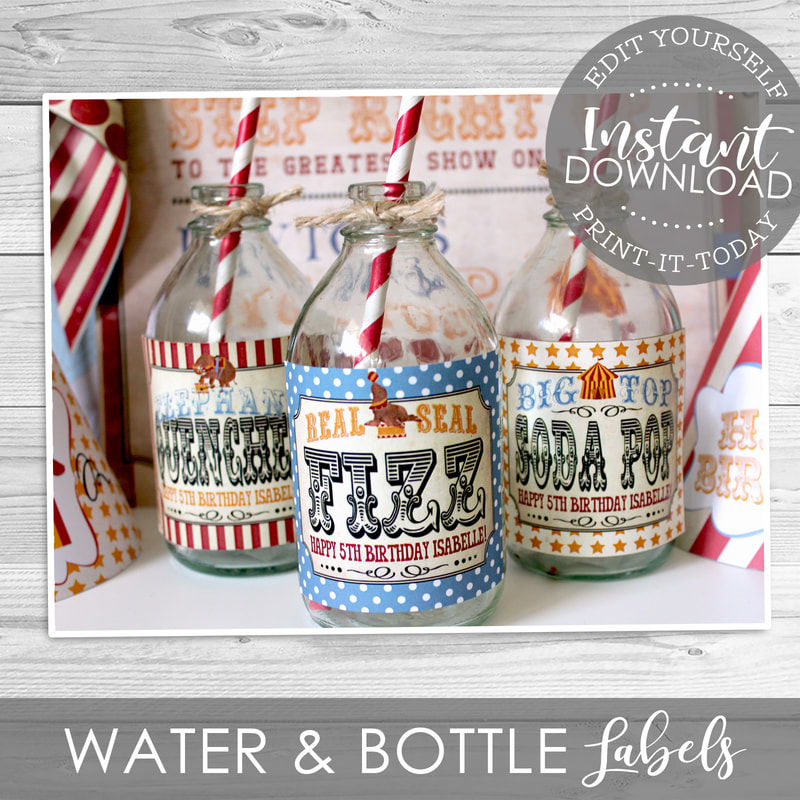 Water & Bottle Labels