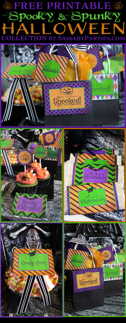 Spooky & Spunky Halloween Collection Free Printable from Sassaby Parties