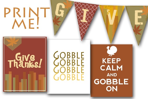 Free Thanksgiving Printable Posters from Big Red Clifford