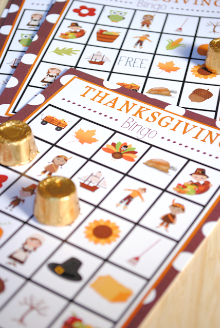Free Printable Thanksgiving Bingo Cards from CrazyLittleProjects.com