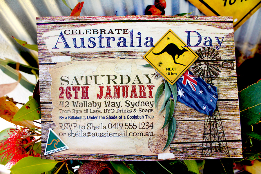 Outback Australia Day Invitation from SassabyParties.com
