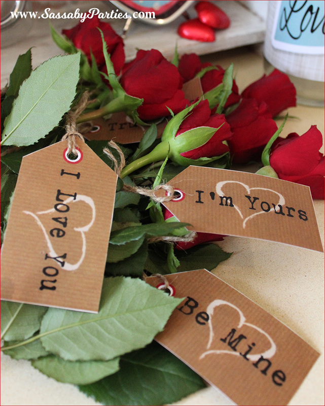 Valentine's Day Love Tags Free Printable from SassabyParties.com