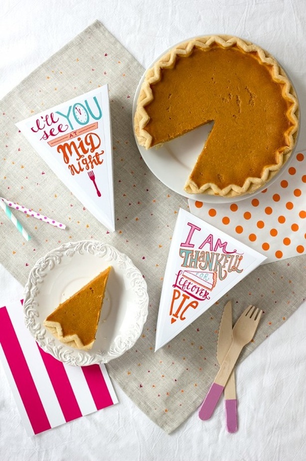 Free Printable leftover Thanksgiving Pie Labels from Studio DIY