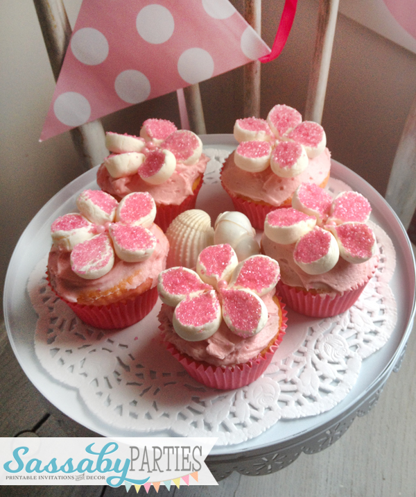 Pink Frangipani Cupcakes by Sassaby Parties