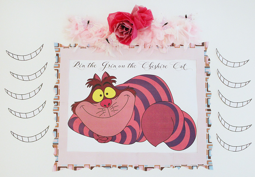 Pin the Grin on the Cheshire Cat Free Printable by Sassaby Parties