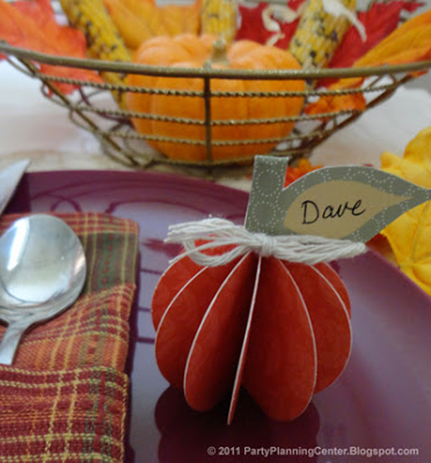 Printable Pumpkin Place thanksgiving decoration from Party Planning Center