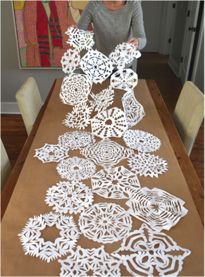 Paper Snowflake Table Runner from You are my Fave