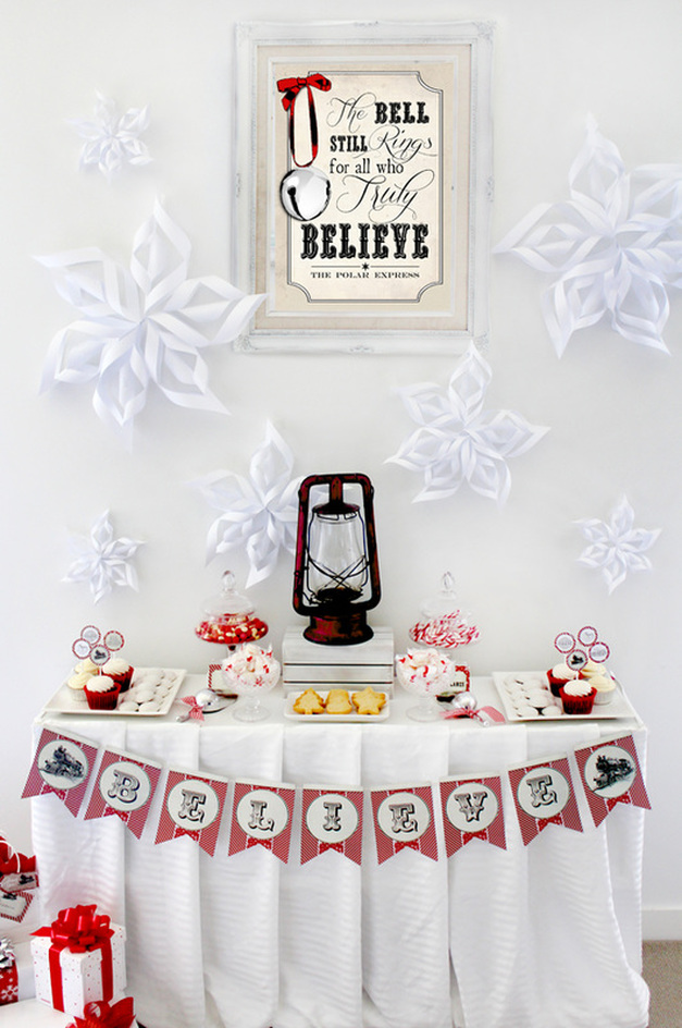 Polar Express Printable Birthday Party Collection and Believe Poster by Sassaby Parties.com