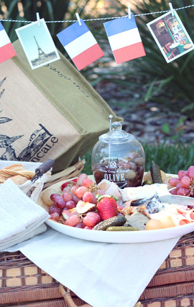 A French Bastille day picnic created by SassabyParties.com