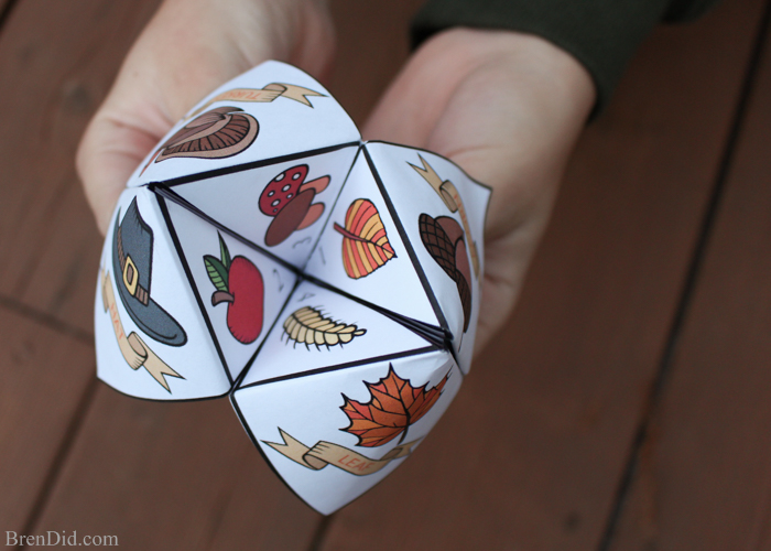 Thanksgiving Cootie Catcher from Brendid.com