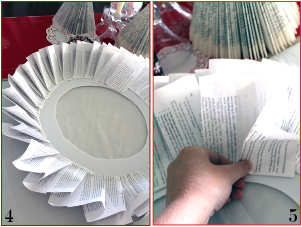 Handmade Paper Old Book Christmas Wreath with Free Printable Papers & Tutorial by Sassaby Parties.com