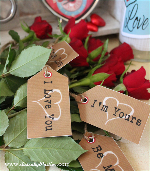 Valentine's Day Love Tags Free Printable from SassabyParties.com