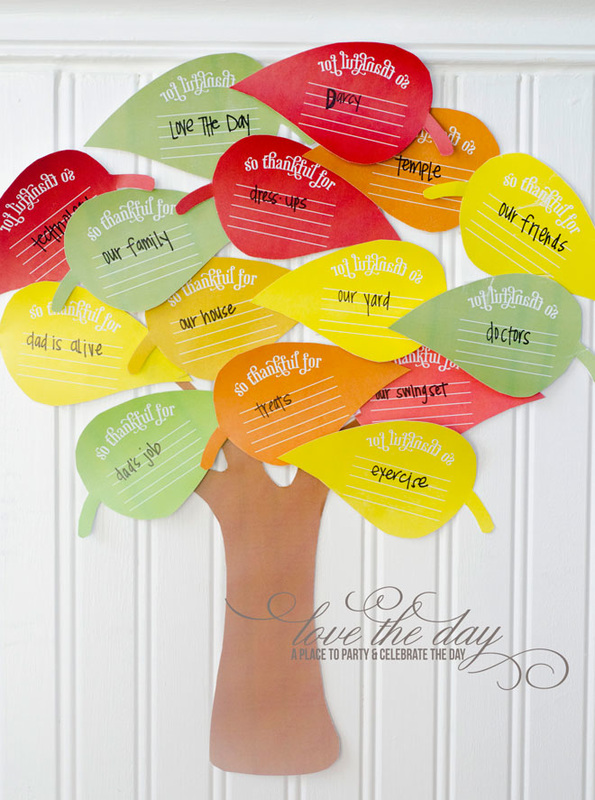Free Thanksgiving Tree Printable from LovetheDay