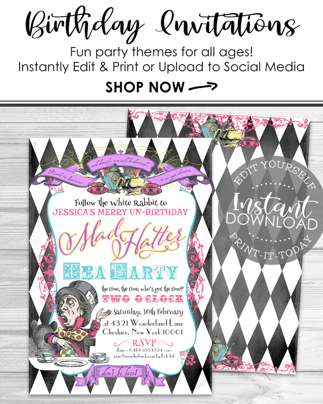Birthday Invitations Instant Download SHOP NOW